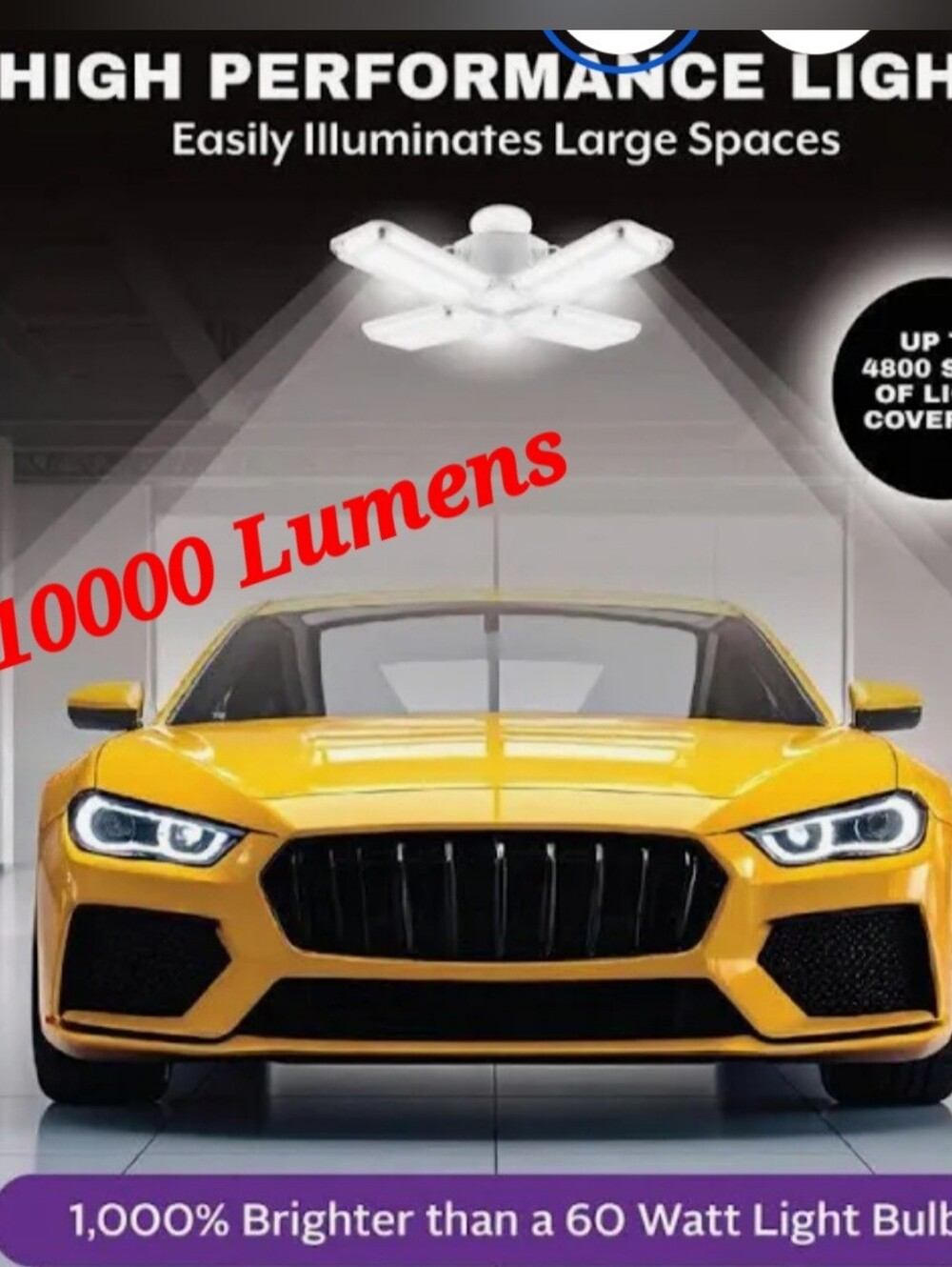 HighBurst 10,000 Lumen LED Light White NEW!!